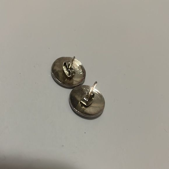 Aztec Design Silver Earrings - Picture 4 of 4